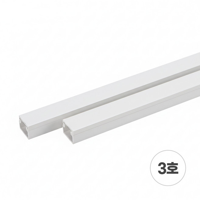 고래하우징 국산 사각몰딩 전선 쫄대 3호 2개, 화이트, 1개