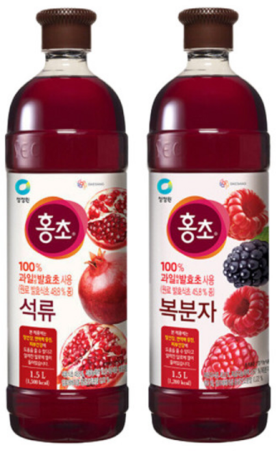 홍초 석류 1.5L + 복분자 1.5L, 1세트, 500ml