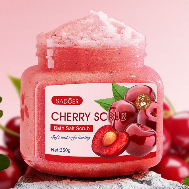 체리 각질 제거 클렌징 스크럽 대용량 바디스크럽제 YTMSG, 1개, 350g