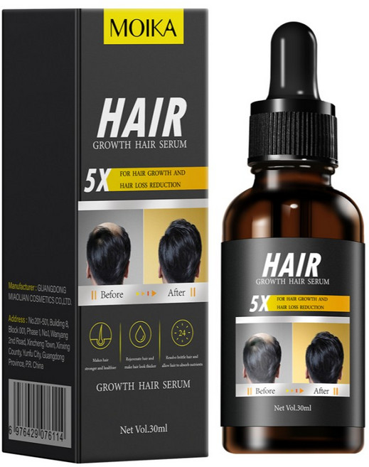 MOIKA 生髮精華液 30ml 改善脫髮 育髮液 濃密髮際線, 3個, 3瓶 加強裝, 單色