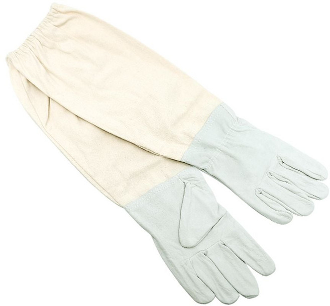 KP 부드러운 100% 양가죽 양봉장갑 토시형장갑 벌초 다용도 작업장갑 벌초장갑 보호장갑 양봉안전복, 1개