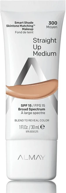 Almay 알메이 스킨톤 매칭 파운데이션 스마트 쉐이드 300 스트레이트 업 미디엄 SPF 15 30ml 2팩 - 쿠팡