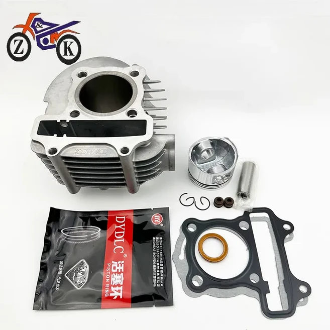 혼다 WH125 프린세스 엘리트 JOYING Cruising STREAM KYS KCW 용 52.4mm 오토바이 실린더 피스톤 키트, 01 1 set