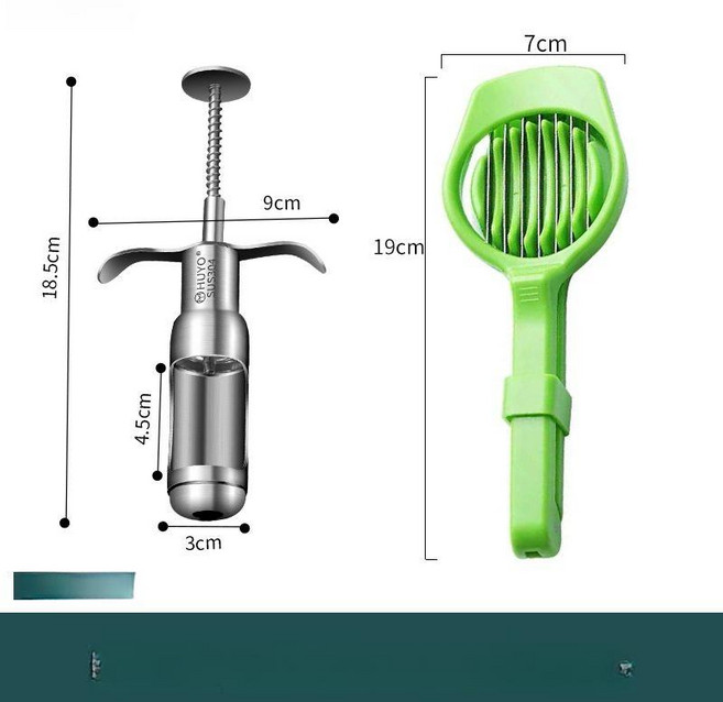 간단히 대추씨빼는기계 씨앗제거기 대추까는기계 대추 분리 매실씨 스텐 기계 과일 씨제거기, 1개, 대형 슬라이서 포함