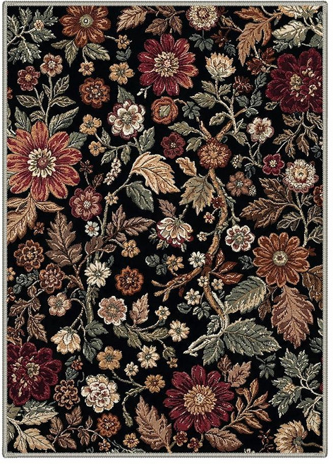 GENIMO 8x10 Area Rugs for Living Room Machine Washable Non Slip Floral Rug Soft Low Pile Lightwe