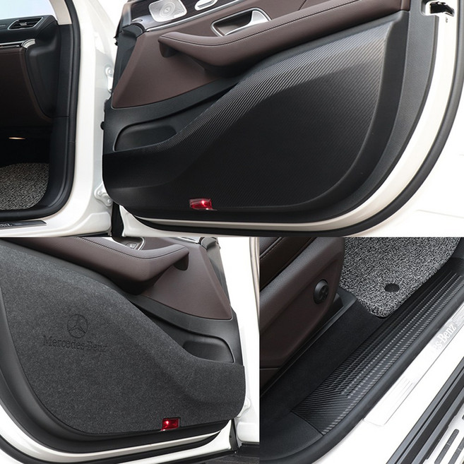 콘보이 벤츠AMG GLE클래스 W167 (2019~) 카본 펠트 스크래치 기스 방지커버 모음 도어커버 도어스텝커버 튜닝도어커버, 카본도어스텝1열연장커버(19~)
