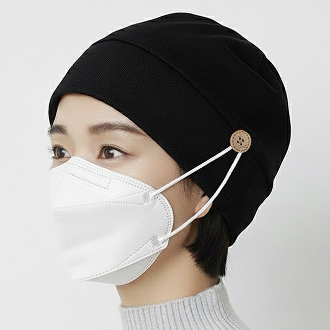 편한마스크걸이 항암모자 오가닉코튼100% 고급원단 수면비니 외출 남성 여성 남여공용 국내생산 사계절