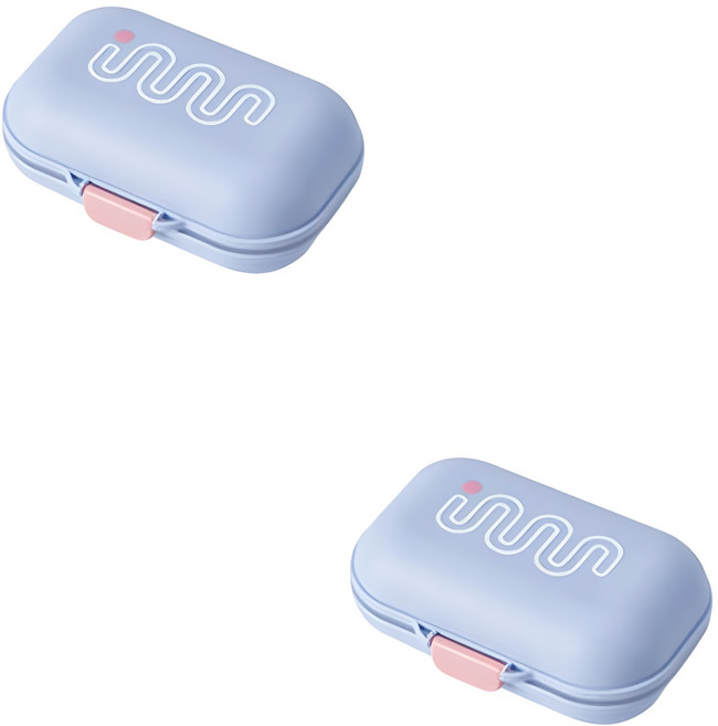 더자카 비비드톤 휴대용 비누케이스, 비비드블루, 2개