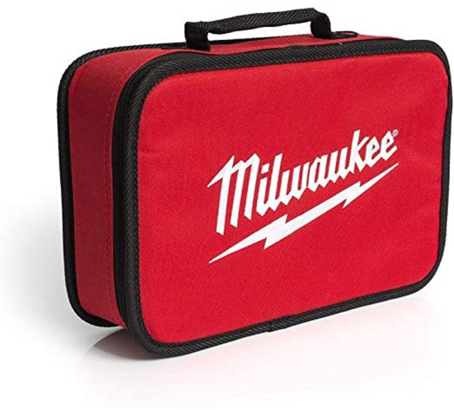 Milwaukee 美沃奇 M12 側翻式工具袋 31CM 拉鍊刺繡設計 專業收納工具包, 1個, 31X24X9CM