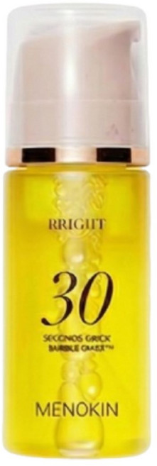 【官方授權】MENOKIN 30秒免沖洗泡泡面膜 1罐, 1組, 水潤透亮-BRIGHT黃