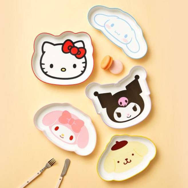DAYNEEDS 산리오 캐릭터 간식접시, 헬로키티