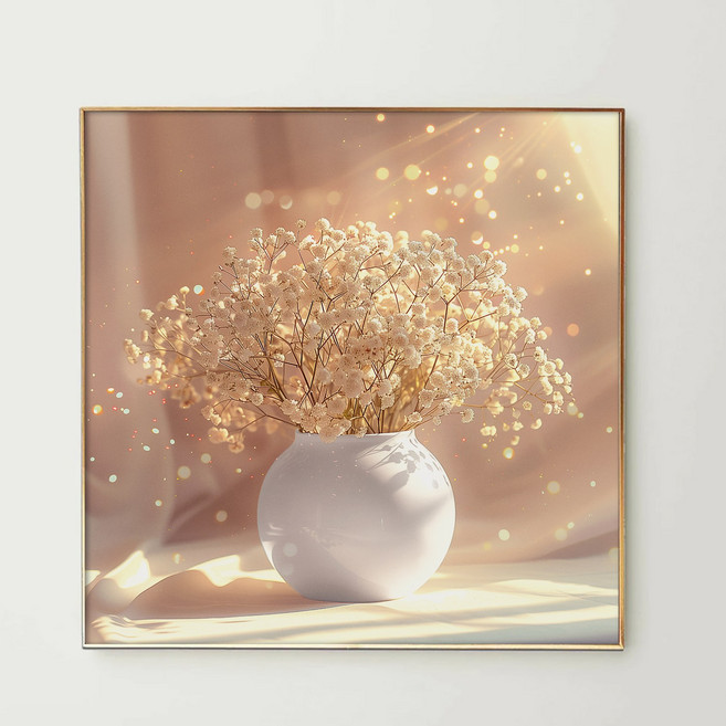 [인메이블] 돈들어오는 현관 다복 찬란한 황금 달항아리 이사 풍수 거실 현관 복도 인테리어 벽 대형, 01.AJD-찬란한 황금 달항아리