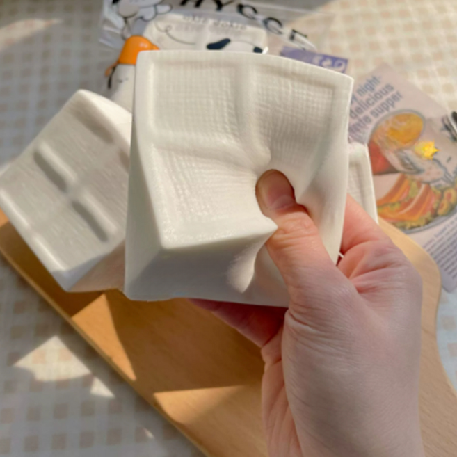 말랑 쫀득 부드러운 두부말랑이 스퀴시 2개 두부스퀴시, 1세트, 화이트