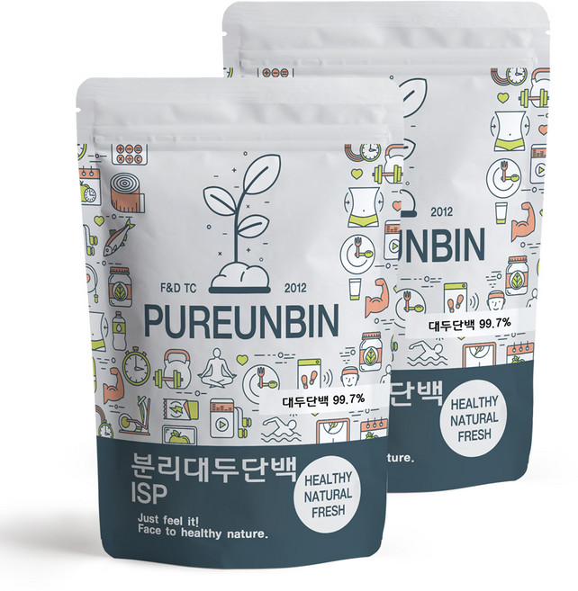 푸른빈 분리 대두 단백질 분말 가루, 500g, 2개