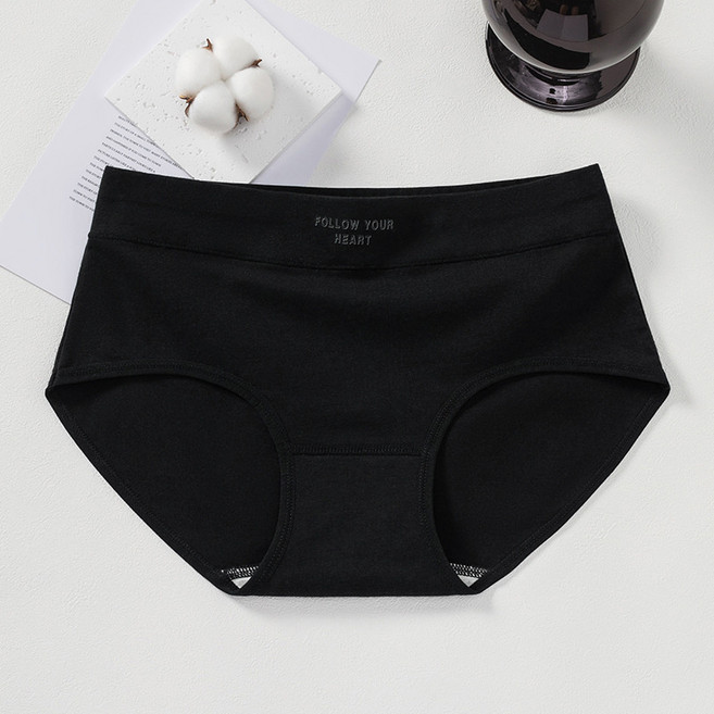 純棉10A抑菌女士內褲 中腰純棉內褲女 大碼全棉襠內褲女純棉批發, L