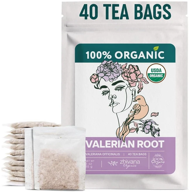 Valerian Root Tea Organic (티백 40개) - 발레리아나 허브 - 수면을 위한 진정 허브 주입 건강한 스트레스 반응 - Te para Dormir de N, 30ml - 쿠팡