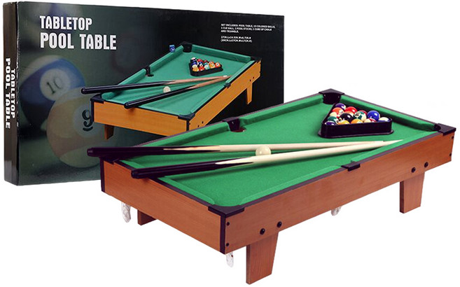 迷你桌上型撞球檯 附球桿撞球組, 木頭, 1個