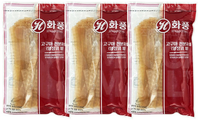 화풍 고구마전분피채 양장피채, 3개, 250g