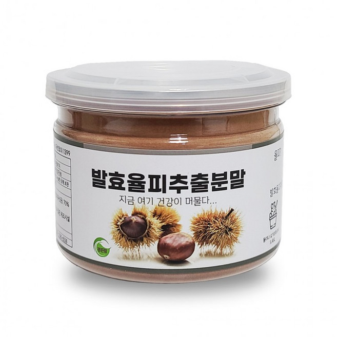 정든팜 흡수율 높은 발효율피 추출분말 이중 밀폐통, 1개, 150g