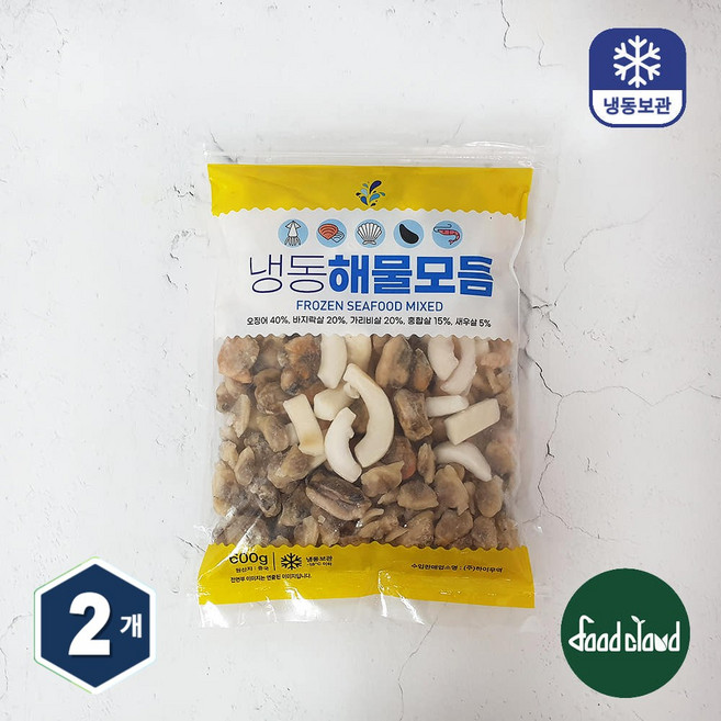 깔끔손질 해물모듬600g, 2개, 600g