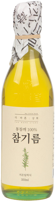HACCP인증 깨끗한 외국산 저온압착 참기름 통참깨100%, 1개, 350ml