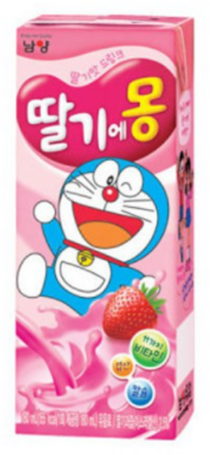 남양 멸균우유 딸기에몽 +초코에몽 총 /무료배송, 180ml, 24팩