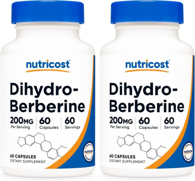 뉴트리코스트 디하이드로 베르베린 200mg 60캡슐 2개 베리베린 버베린 Berberine, 60정