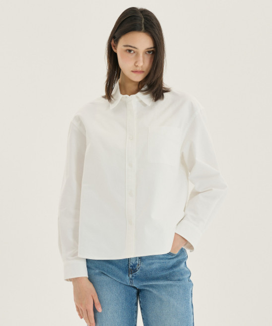 MIND BRIDGE 우먼 W오버핏 옥스포드 셔츠 - 3color M1WS0202