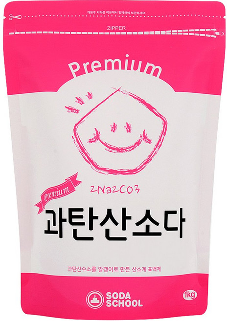 소다스쿨 프리미엄 과탄산소다, 1kg, 3개