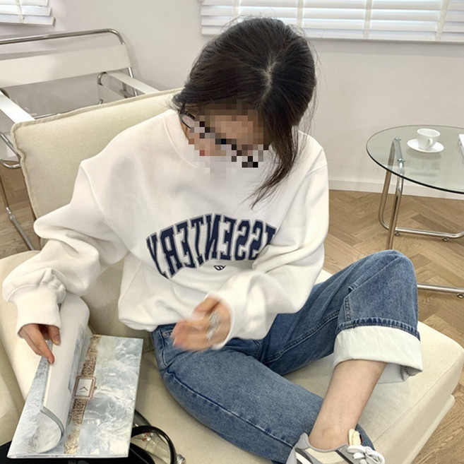 薄款衛衣女2024春裝新款韓版圓領字母印花寬鬆學生上衣外套女裝潮