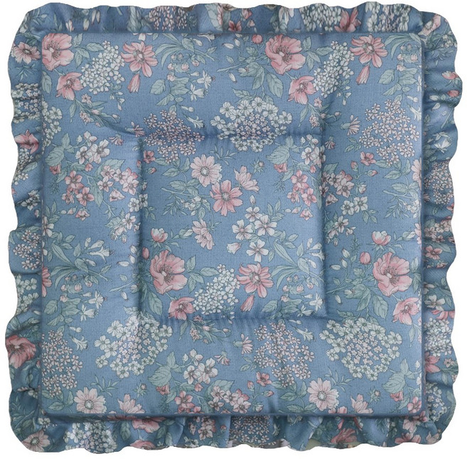 [데코벨] 자카드 부케 프릴 방석