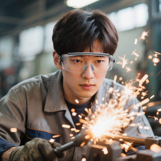 RAUOJOS 보안경 작업 보안경 워터밤 고글 김서림방지 방수의 고글 ROS-OTG001, 회색, 1개, 투명 렌즈