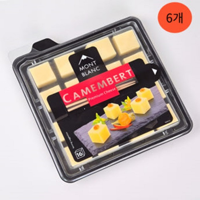 몽블랑 까망베르 큐브 치즈, 100g, 6개