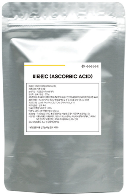[식품첨가물] 비타민c 분말 (아스코르브산) 500g, 1개