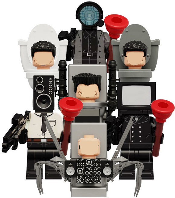 로앤제이 스키비디 토일렛 미니블록 7종세트 원조 스키비디 토일렛, 1개 세트(7pcs), 1개