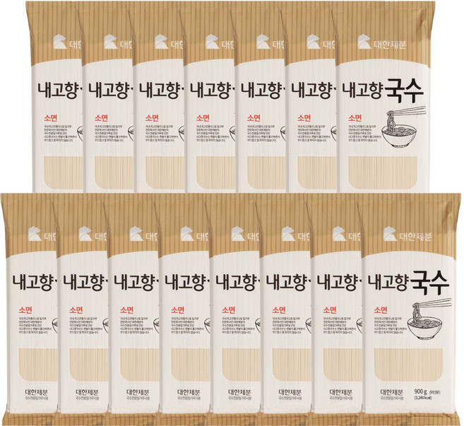 곰표 쫄깃한 소면 내고향국수, 900g, 15개