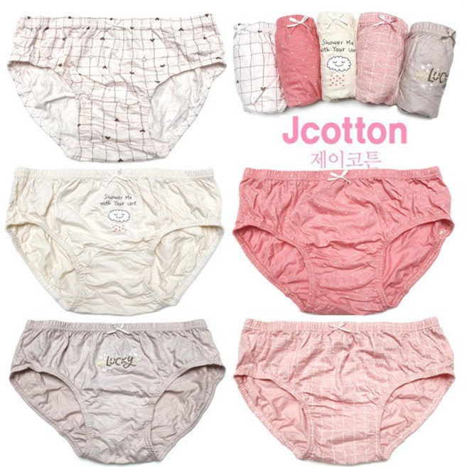 제이코튼 큰사이즈 유아팬티 여아팬티5매