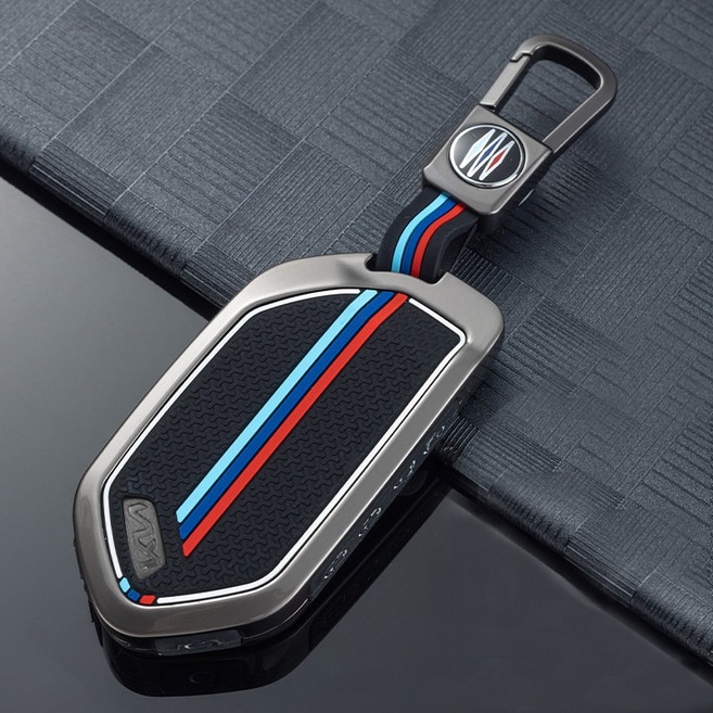 호환 기아 가죽 키케이스 EV9 더 뉴 쏘렌토 7버튼 9버튼 더 뉴카니발 KA4 쏘렌토 MQ4, 메탈블랙*7버튼, 1개