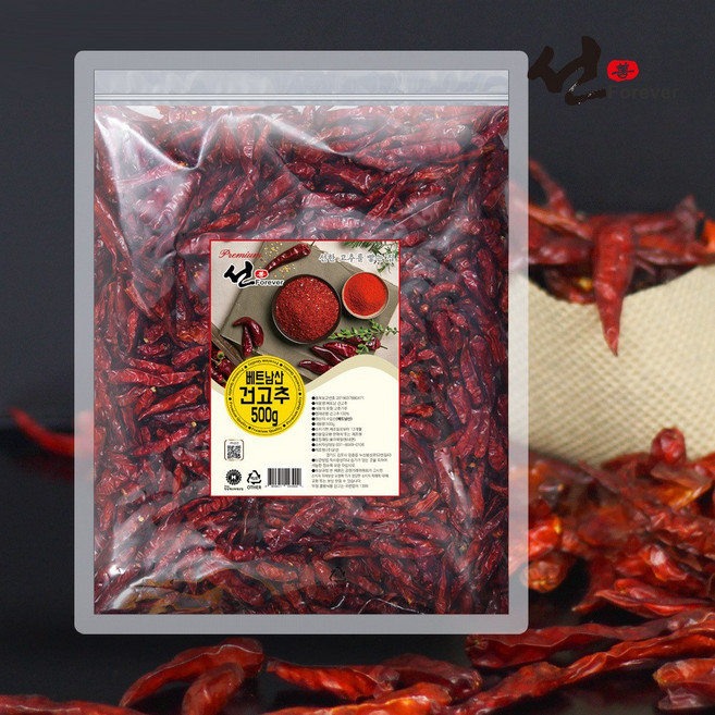 프리미엄 건고추 베트남고추 500g 땡초 고추 화끈하게 매운맛 말린고추, 1개