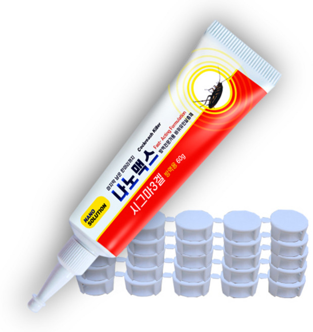 바퀴벌레약 나노맥스 60g 설치먹이통 효과없을시 100% 환불 바퀴벌레퇴치약 바퀴벌레퇴치법 강력한유인력, 1개, 먹이통25개