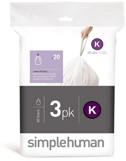 심플휴먼 Simple an 인간 코드 커스텀 100개 쓰레기 스트링 디스펜서 H 화이트 3035리터892갤런 핏 팩 봉투, 일반, F사이즈화이트25 30Lx1