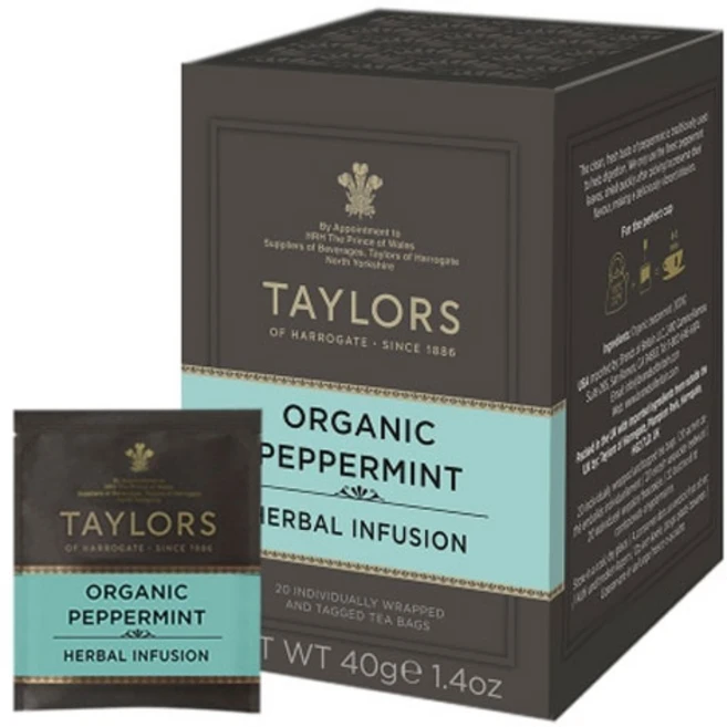 테일러스오브헤로게이트 유기농 페퍼민트 허브티, 2g, 20개입, 1개 - 쿠팡