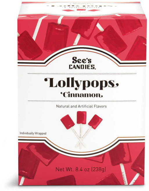 씨즈캔디 롤리팝 어쏘티드 시나몬맛 12개입 238g Sees Candies Assorted Lollypops, 1개