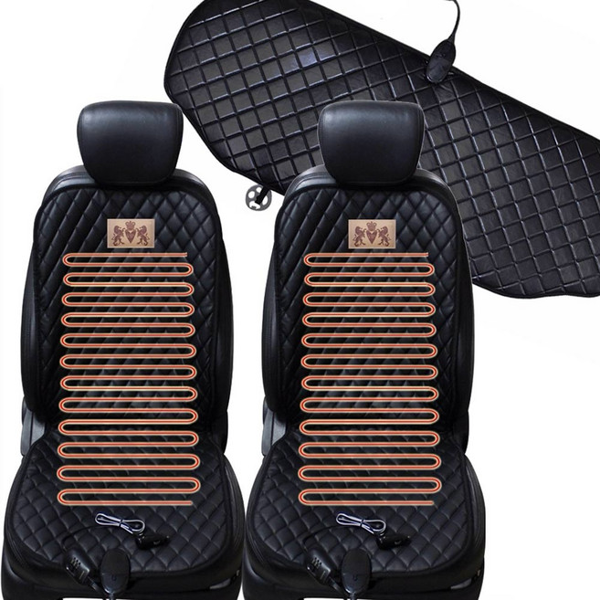 명품 베르디 열선시트 12V 전용 겨울 온열 자동차 시트커버 차박 캠핑용품, 1개, 베르디열선12V뒤