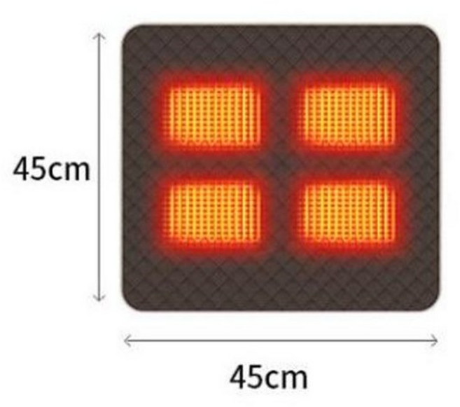 전기 온열 슬리핑 전기요 야외용 글램핑 매트리스 차박 온열매트, 브라운 45x45