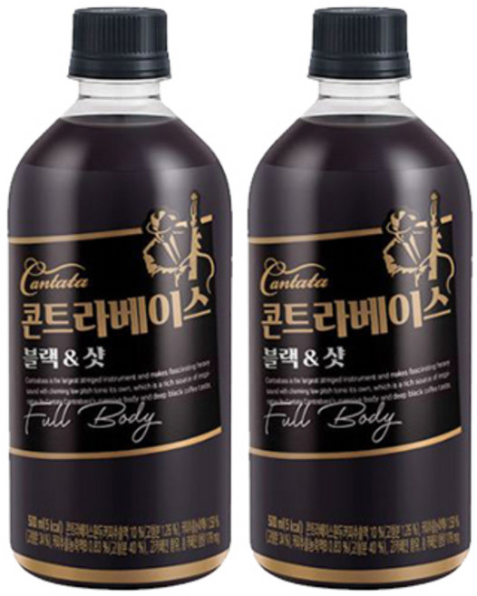 칸타타콘트라베이스 블랙 앤 샷, 500ml, 12개
