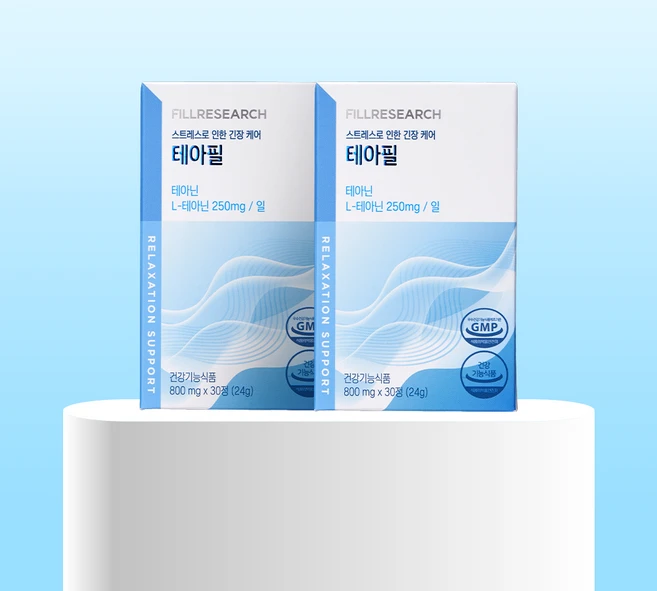 [공식판매처] 필리서치 테아필 테아닌 LTN 스트레스 긴장완화 건강기능식품, 2개, 30정 - 쿠팡