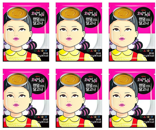 Netflix 넷플릭스 랜덤달고나 설탕과자, 6개, 20g