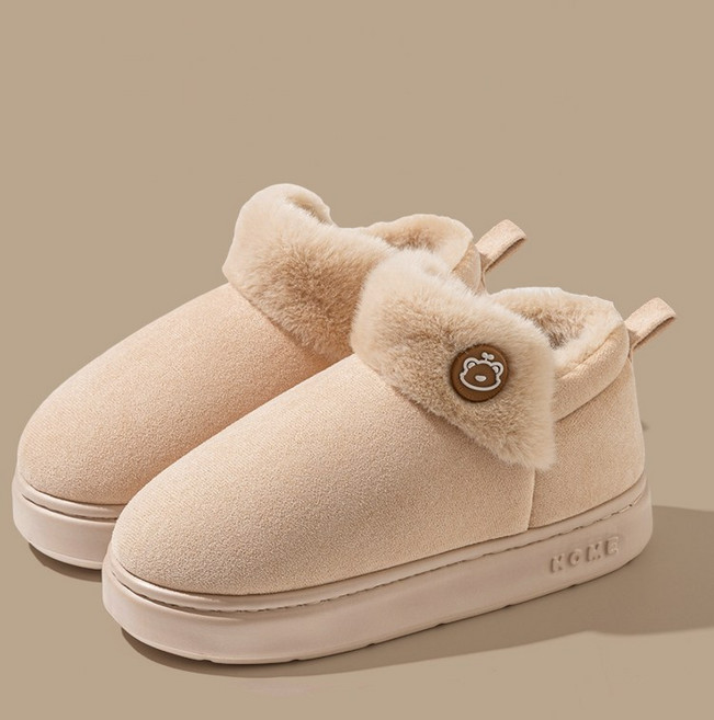 HULULU 여성용 겨울 퍼안감 털 부츠 따뜻한 방한화