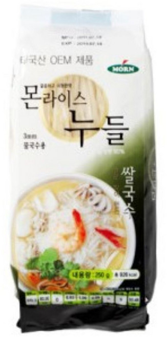몬 라이스 누들 3mm, 250g, 1개